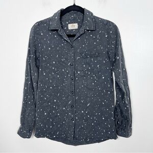 Marine Layer Valley Star Celestial Print Button Down Shirt Size Extra Small